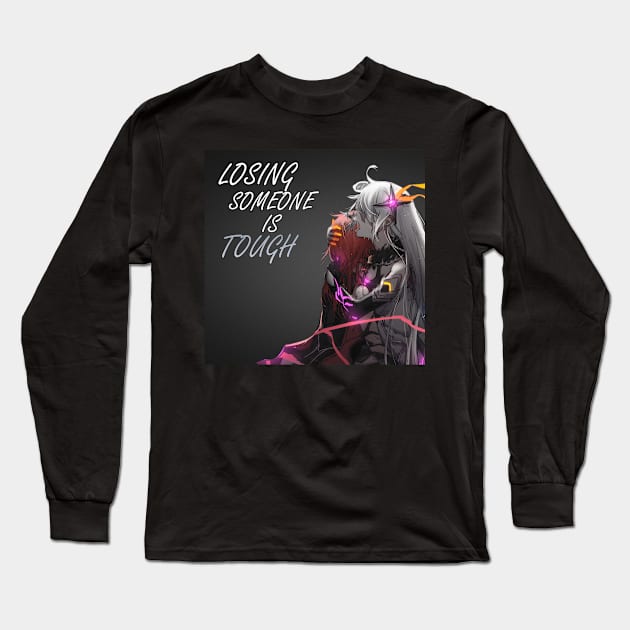 Sad anime design of losing someone kiana honkai impact 3rd Long Sleeve T-Shirt by GamingAtMax